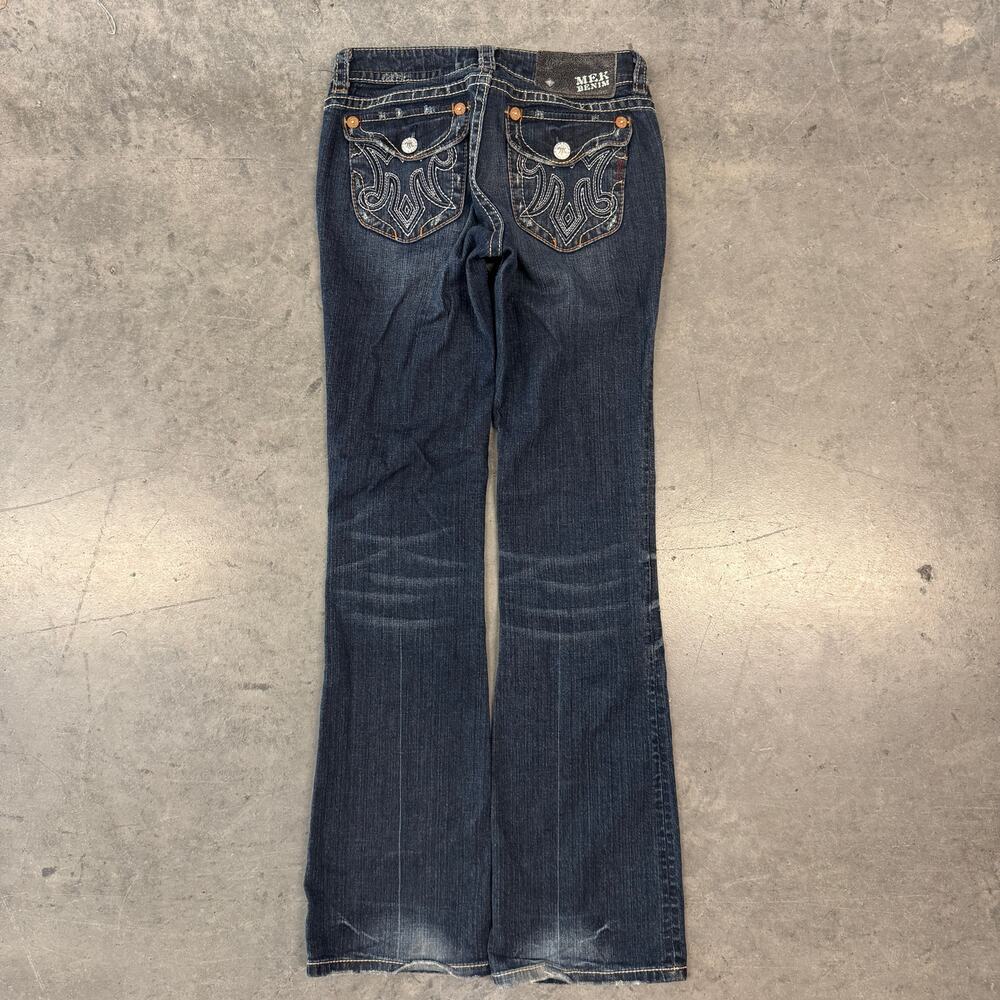 Stylish Women's Flare Jeans in Dark Blue